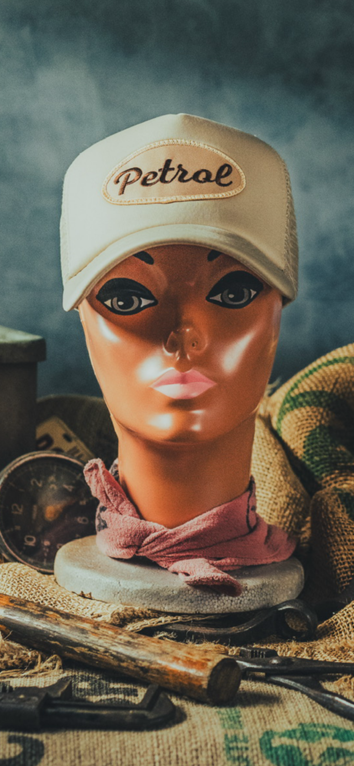 Desert Rider Trucker Hat - Petrol Coffee