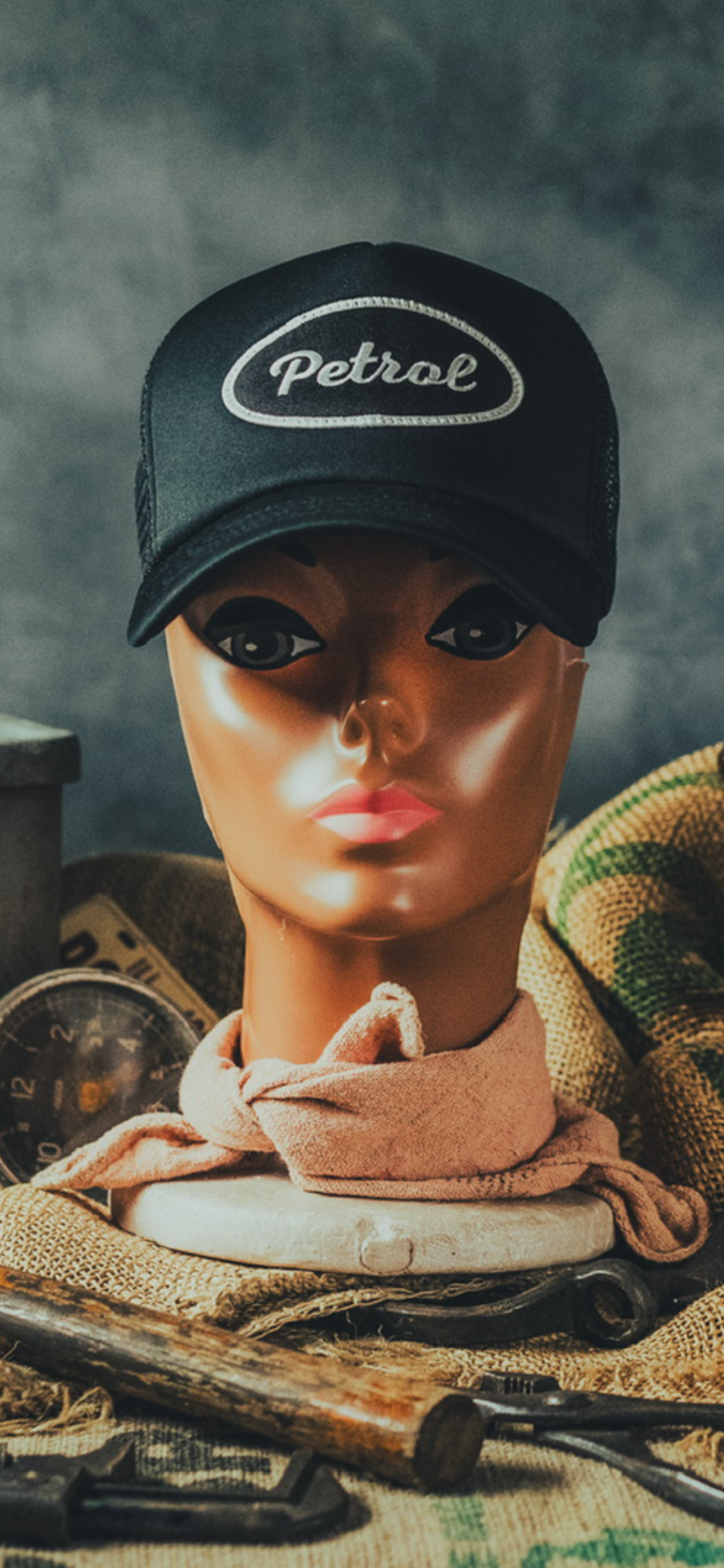 Midnight Rider Trucker Hat - Petrol Coffee